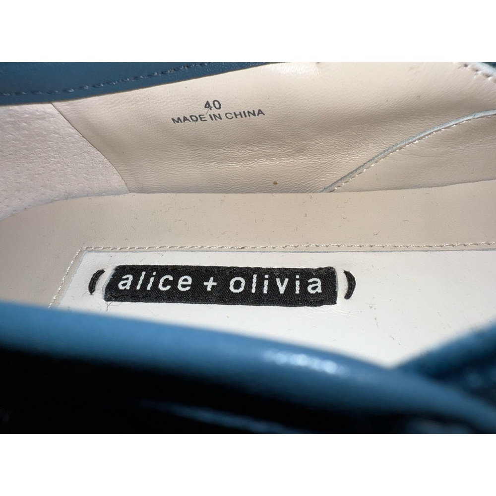 Alice + Olivia Pia Stace Face Embroidered Slip On High Platform Sneaker Shoe - Picture 11 of 12
